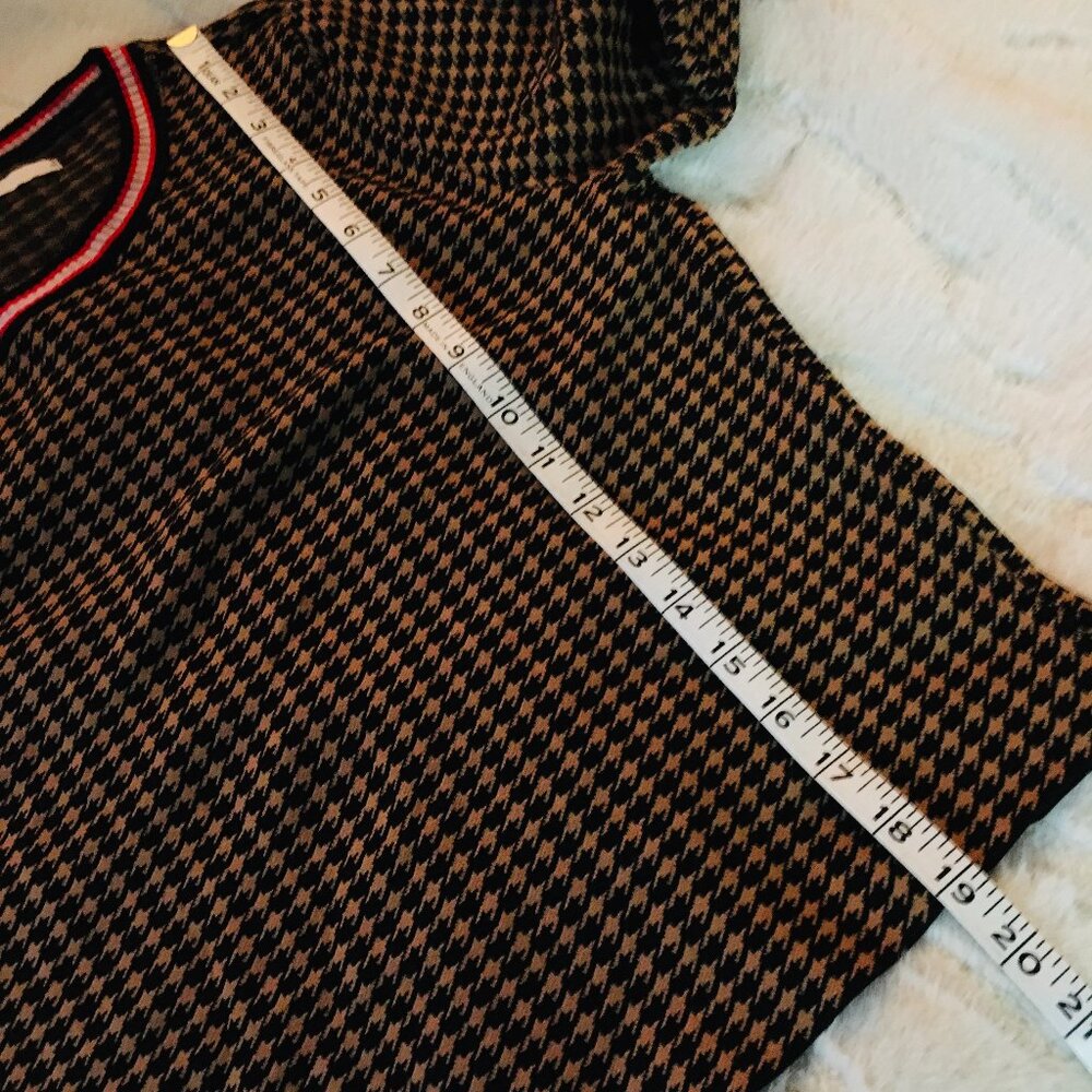 ONLY Zandra 2019 Pullover Houndstooth Knit Sweater With Preppy Stripes Size S - Picture 15 of 16